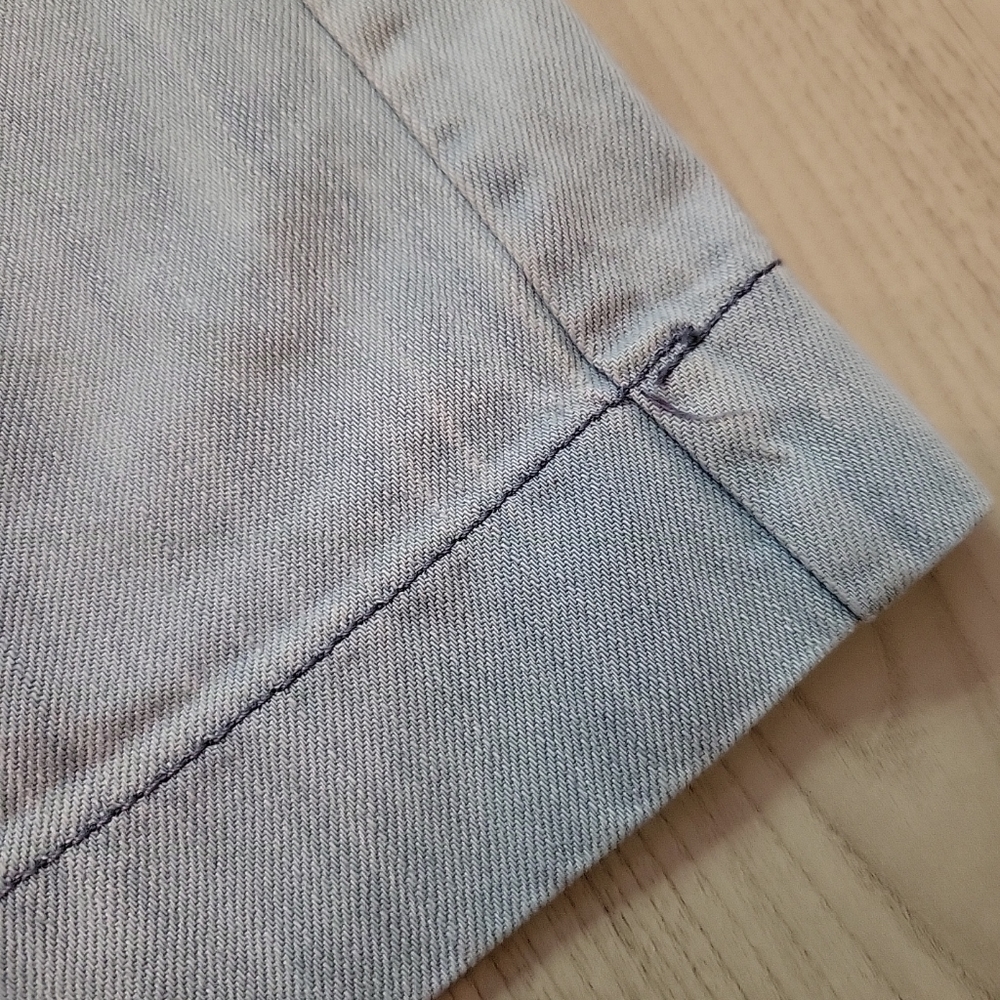 Joules Mini Blue Wash Denim Skirt Front Pockets Size 12 - Picture 4 of 9